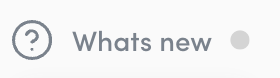 image of 'whats new' with a gray dot